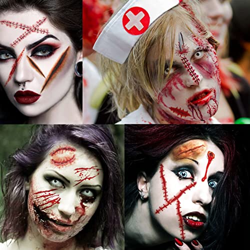 Buy VANTATY 3D Fake Scars Halloween Temporary Tattoo For Kids Women & Men - Redeem Coupon Codes - Image 5