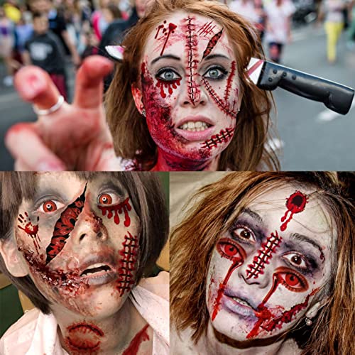 Buy VANTATY 3D Fake Scars Halloween Temporary Tattoo For Kids Women & Men - Redeem Coupon Codes - Image 4