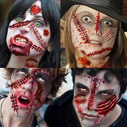 Buy VANTATY 3D Fake Scars Halloween Temporary Tattoo For Kids Women & Men - Redeem Coupon Codes - Image 6
