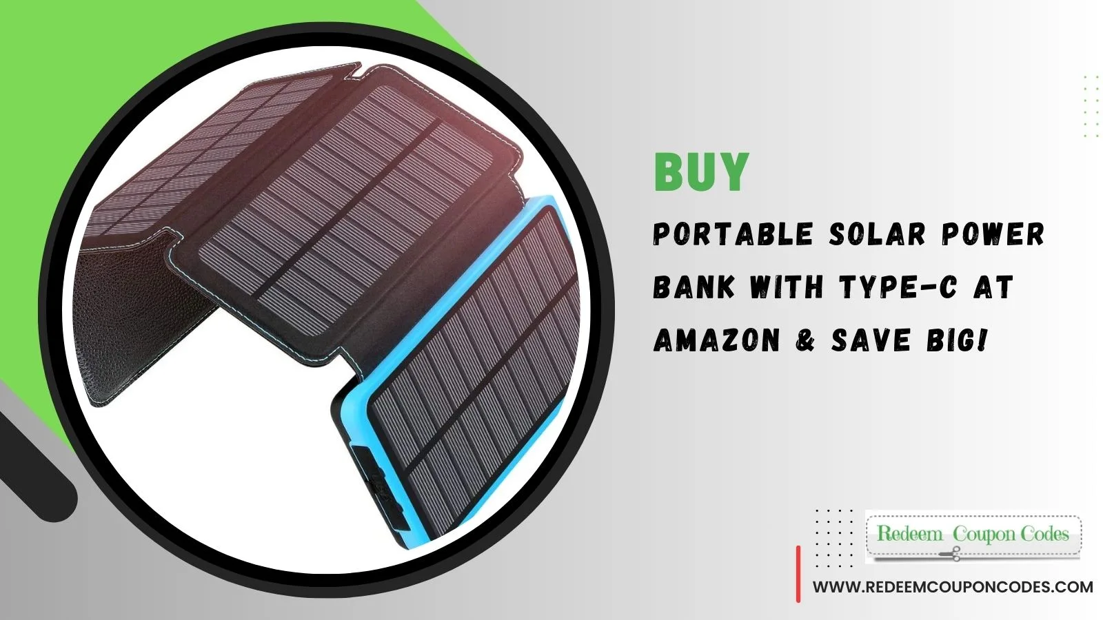 Buy Portable Solar Power Bank With Type-C at Amazon & Save Big! Buy Portable Solar Power Bank With Type-C at Amazon & Save Big!