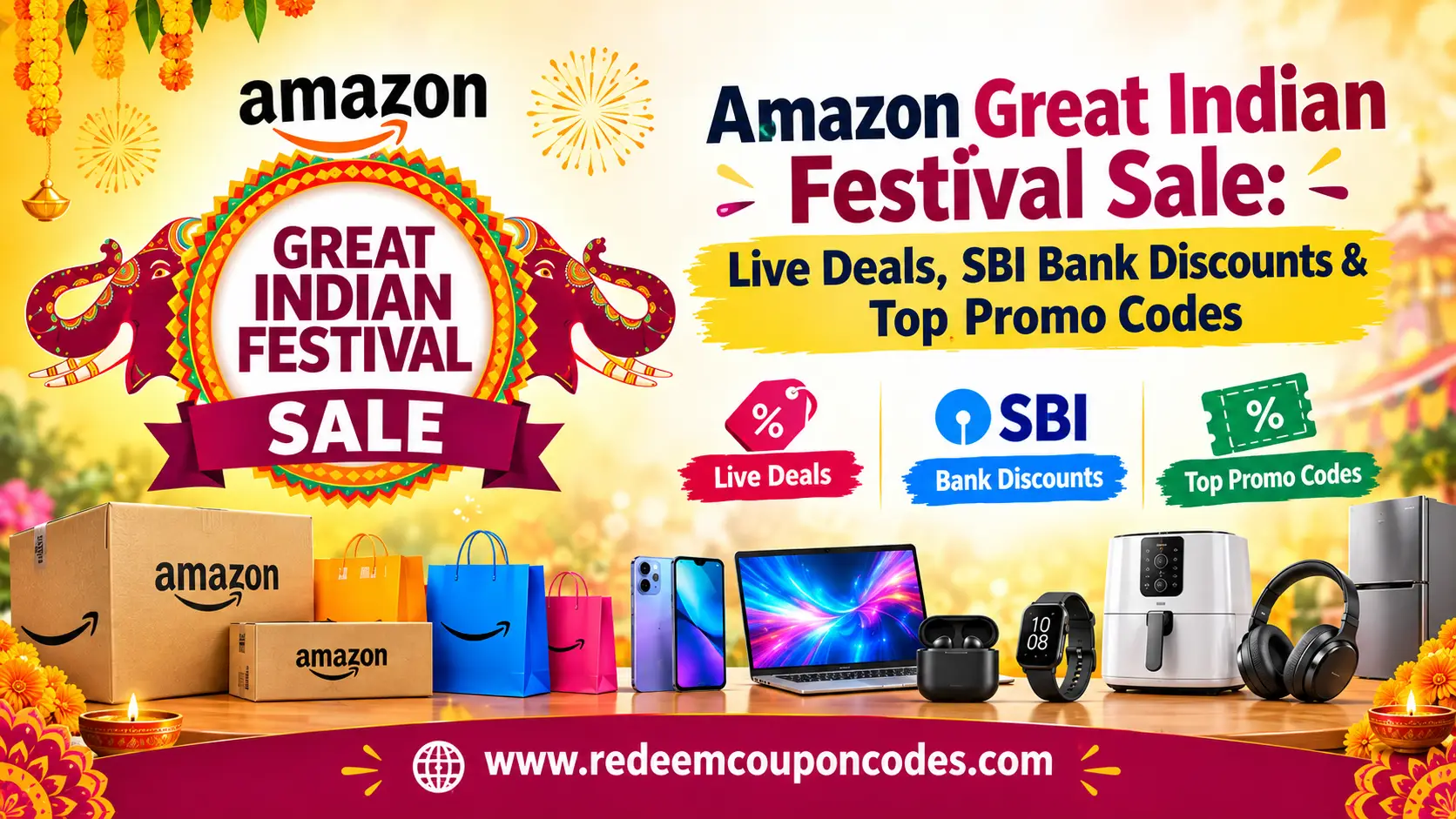 Amazon Great Indian Festival Sale: Live Deals, SBI Bank Discounts & Top Promo Codes Amazon Great Indian Festival Sale: Live Deals, SBI Bank Discounts & Top Promo Codes
