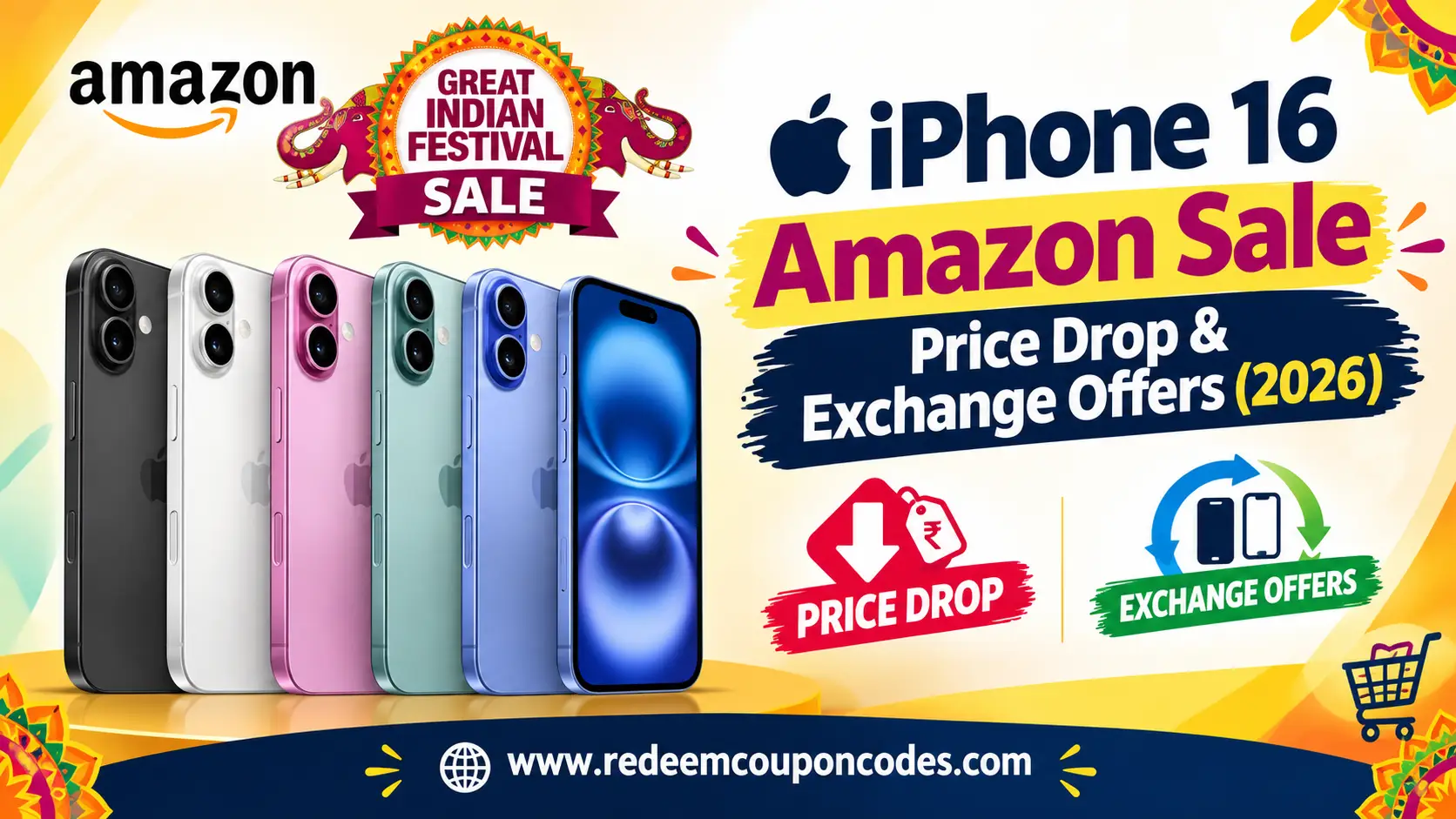 iPhone 16 Amazon Sale Price Drop & Exchange Offers (2026)